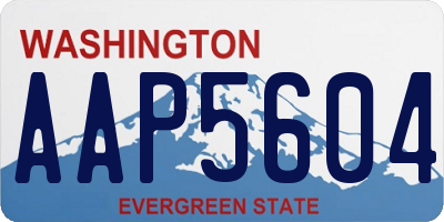 WA license plate AAP5604