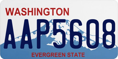 WA license plate AAP5608