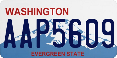 WA license plate AAP5609