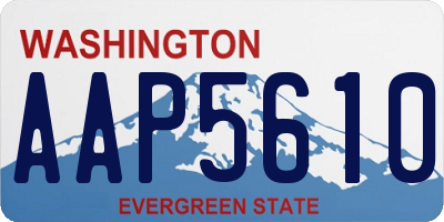 WA license plate AAP5610