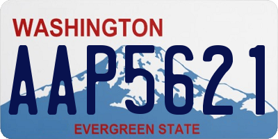 WA license plate AAP5621