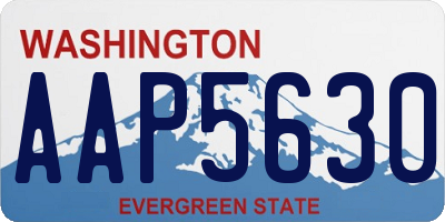 WA license plate AAP5630