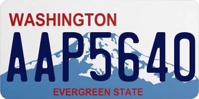 WA license plate AAP5640