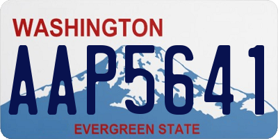 WA license plate AAP5641