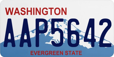 WA license plate AAP5642