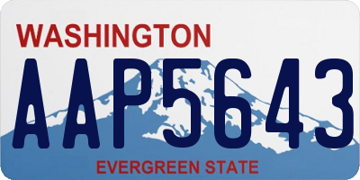 WA license plate AAP5643