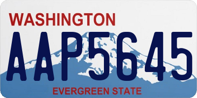 WA license plate AAP5645