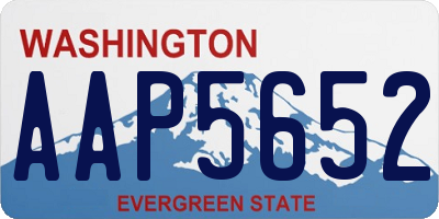 WA license plate AAP5652