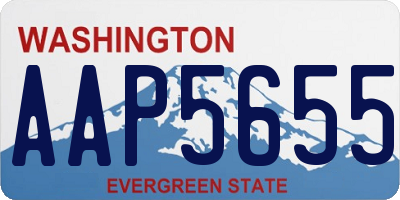 WA license plate AAP5655