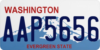 WA license plate AAP5656