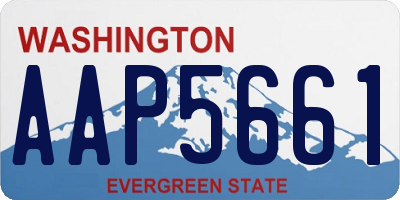 WA license plate AAP5661