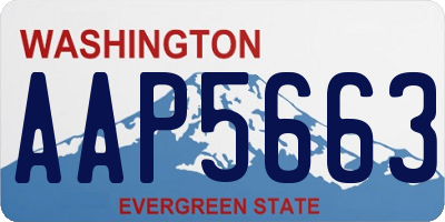 WA license plate AAP5663