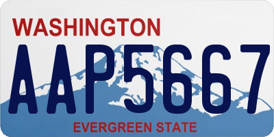 WA license plate AAP5667