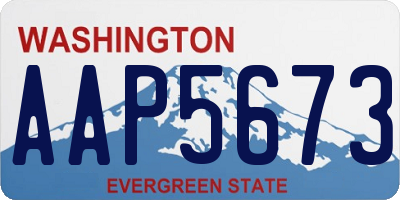 WA license plate AAP5673