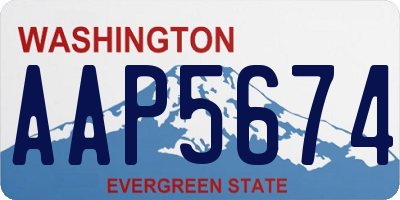 WA license plate AAP5674