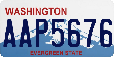 WA license plate AAP5676