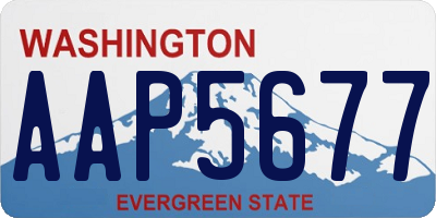WA license plate AAP5677