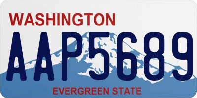 WA license plate AAP5689