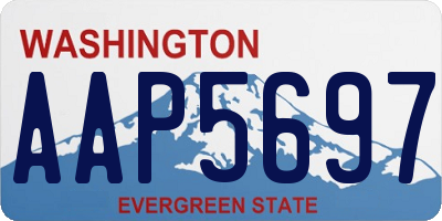 WA license plate AAP5697