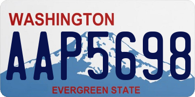 WA license plate AAP5698