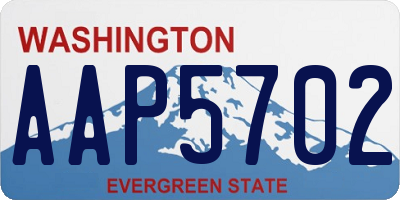 WA license plate AAP5702