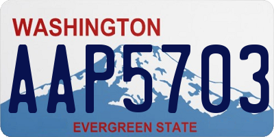 WA license plate AAP5703