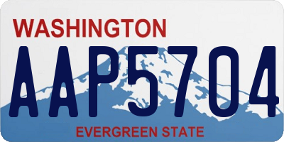 WA license plate AAP5704