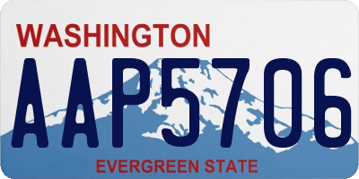 WA license plate AAP5706