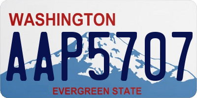 WA license plate AAP5707