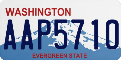 WA license plate AAP5710