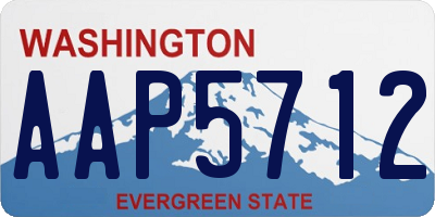 WA license plate AAP5712