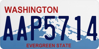 WA license plate AAP5714