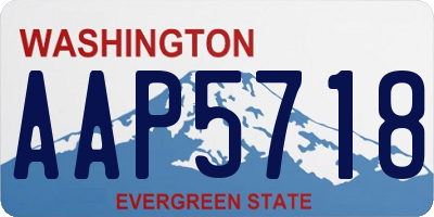 WA license plate AAP5718