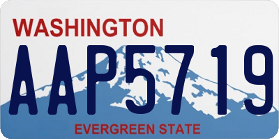 WA license plate AAP5719