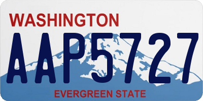 WA license plate AAP5727