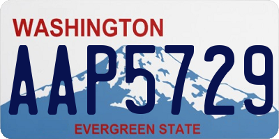 WA license plate AAP5729