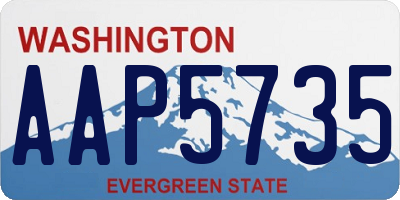 WA license plate AAP5735