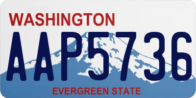 WA license plate AAP5736