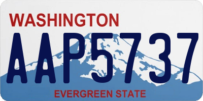 WA license plate AAP5737