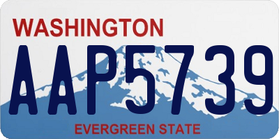 WA license plate AAP5739