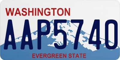 WA license plate AAP5740
