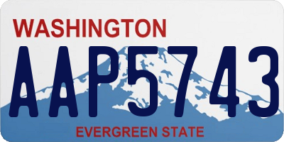 WA license plate AAP5743