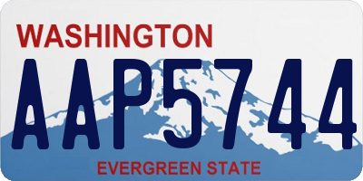 WA license plate AAP5744