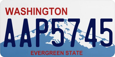 WA license plate AAP5745