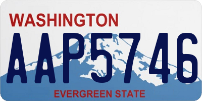 WA license plate AAP5746