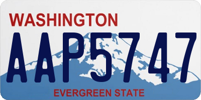 WA license plate AAP5747