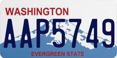 WA license plate AAP5749