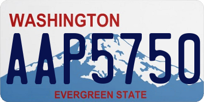 WA license plate AAP5750