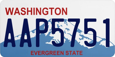 WA license plate AAP5751