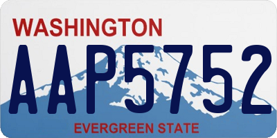 WA license plate AAP5752